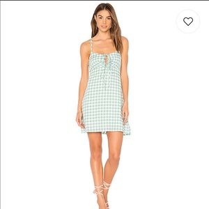 MINKPINK sage gingham dress
